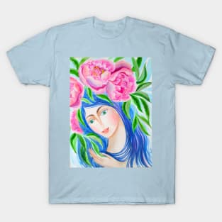 My Peonies Watercolor Painting T-Shirt